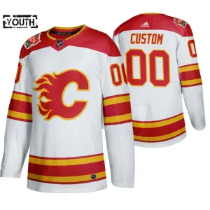 Adidas Calgary Flames 2019 Lasten Pelipaita Heritage Classic Authentic Valkoinen ( Omalla Nimellä ) Adidas Calgary Flames 2019 Lasten Pelipaita Heritage Classic Authentic Valkoinen ( Omalla Nimellä )