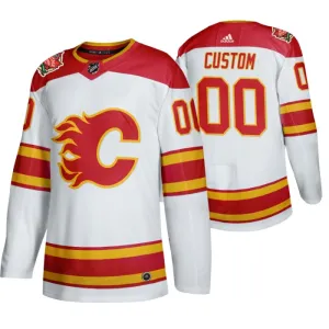 Adidas Calgary Flames 2019 Pelipaita Heritage Classic Authentic Valkoinen ( Omalla Nimellä ) Adidas Calgary Flames 2019 Pelipaita Heritage Classic Authentic Valkoinen ( Omalla Nimellä )