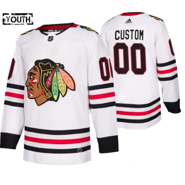 Adidas Chicago Blackhawks Lasten Pelipaita Authentic Valkoinen ( Omalla Nimellä ) Adidas Chicago Blackhawks Lasten Pelipaita Authentic Valkoinen ( Omalla Nimellä )