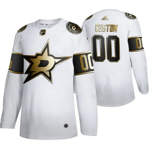 Adidas Dallas Stars Pelipaita Golden Edition Authentic Valkoinen ( Omalla Nimellä ) Adidas Dallas Stars Pelipaita Golden Edition Authentic Valkoinen ( Omalla Nimellä )