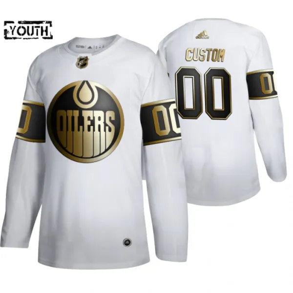 Adidas Edmonton Oilers Lasten Pelipaita Golden Edition Authentic Valkoinen ( Omalla Nimellä ) Adidas Edmonton Oilers Lasten Pelipaita Golden Edition Authentic Valkoinen ( Omalla Nimellä )