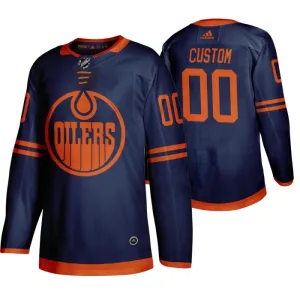 Adidas Edmonton Oilers Pelipaita Authentic Sininen ( Omalla Nimellä )