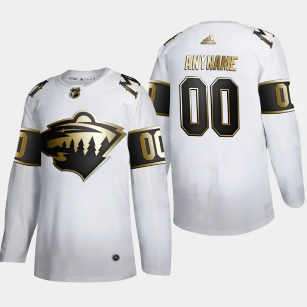 Adidas Minnesota Wild Pelipaita Golden Edition Authentic Valkoinen ( Omalla Nimellä ) Adidas Minnesota Wild Pelipaita Golden Edition Authentic Valkoinen ( Omalla Nimellä )