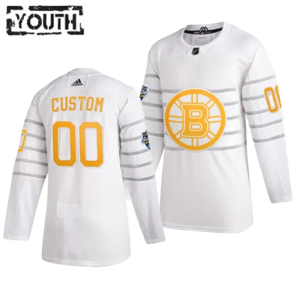 Adidas NHL Boston Bruins Lasten Pelipaita All Star 2020 Authentic Valkoinen ( Omalla Nimellä ) Adidas NHL Boston Bruins Lasten Pelipaita All Star 2020 Authentic Valkoinen ( Omalla Nimellä )