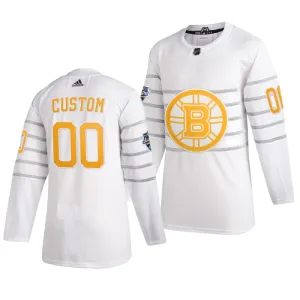 Adidas NHL Boston Bruins Pelipaita All Star 2020 Authentic Valkoinen ( Omalla Nimellä )