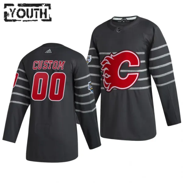 Adidas NHL Calgary Flames Lasten Pelipaita All Star 2020 Authentic Harmaa ( Omalla Nimellä ) Adidas NHL Calgary Flames Lasten Pelipaita All Star 2020 Authentic Harmaa ( Omalla Nimellä )