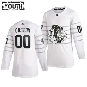 Adidas NHL Chicago Blackhawks Lasten Pelipaita All Star 2020 Authentic Valkoinen ( Omalla Nimellä )