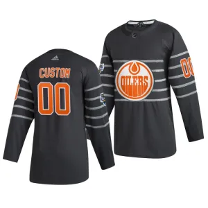Adidas NHL Edmonton Oilers Pelipaita All Star 2020 Authentic Harmaa ( Omalla Nimellä )