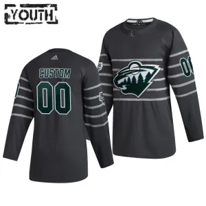 Adidas NHL Minnesota Wild Lasten Pelipaita All Star 2020 Authentic Harmaa ( Omalla Nimellä ) Adidas NHL Minnesota Wild Lasten Pelipaita All Star 2020 Authentic Harmaa ( Omalla Nimellä )