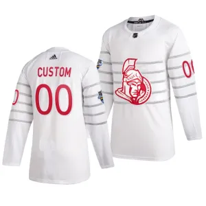 Adidas NHL Ottawa Senators Pelipaita All Star 2020 Authentic Valkoinen ( Omalla Nimellä )