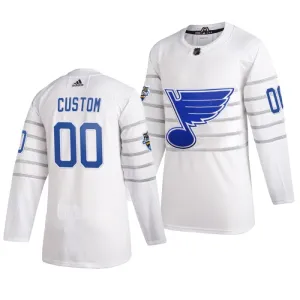 Adidas NHL St. Louis Blues Pelipaita All Star 2020 Authentic Valkoinen ( Omalla Nimellä )