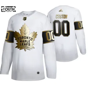 Adidas Toronto Maple Leafs Lasten Pelipaita Golden Edition Authentic Valkoinen ( Omalla Nimellä )