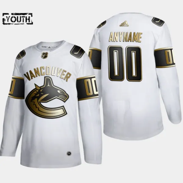 Adidas Vancouver Canucks Lasten Pelipaita Golden Edition Authentic Valkoinen ( Omalla Nimellä ) Adidas Vancouver Canucks Lasten Pelipaita Golden Edition Authentic Valkoinen ( Omalla Nimellä )