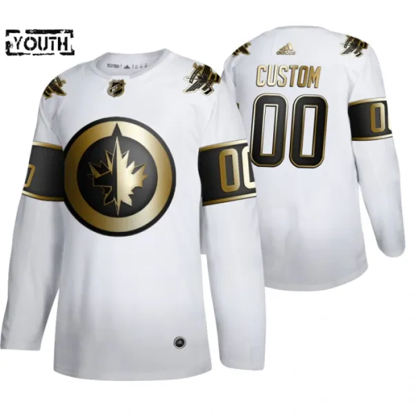 Adidas Winnipeg Jets Lasten Pelipaita Golden Edition Authentic Valkoinen ( Omalla Nimellä ) Adidas Winnipeg Jets Lasten Pelipaita Golden Edition Authentic Valkoinen ( Omalla Nimellä )