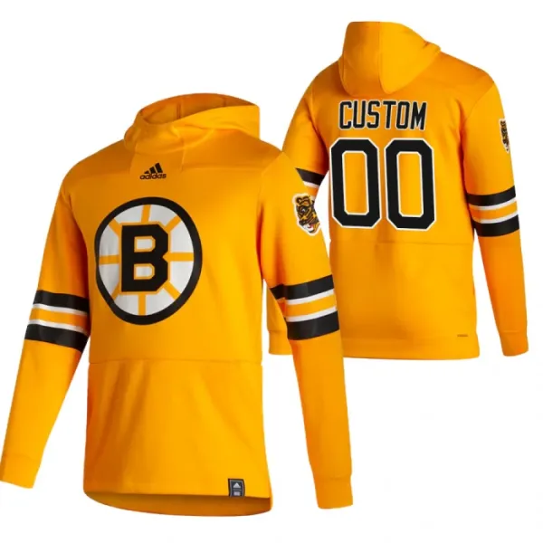 Boston Bruins Pullover-Huppari Reverse Retro ( Omalla Nimellä ) Boston Bruins Pullover-Huppari Reverse Retro ( Omalla Nimellä )