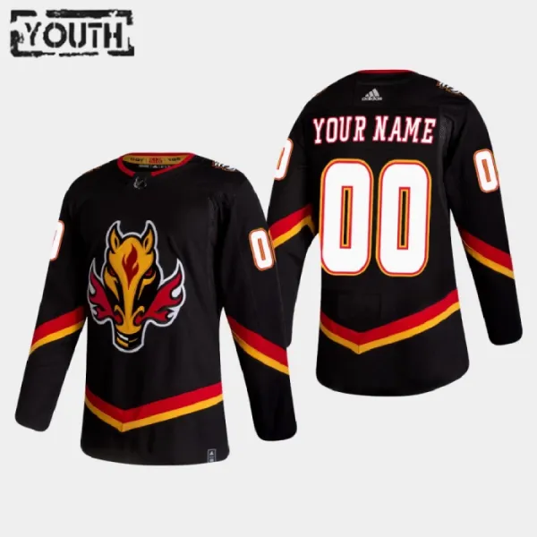 Calgary Flames Lasten Pelipaita Reverse Retro Authentic ( Omalla Nimellä ) Calgary Flames Lasten Pelipaita Reverse Retro Authentic ( Omalla Nimellä )