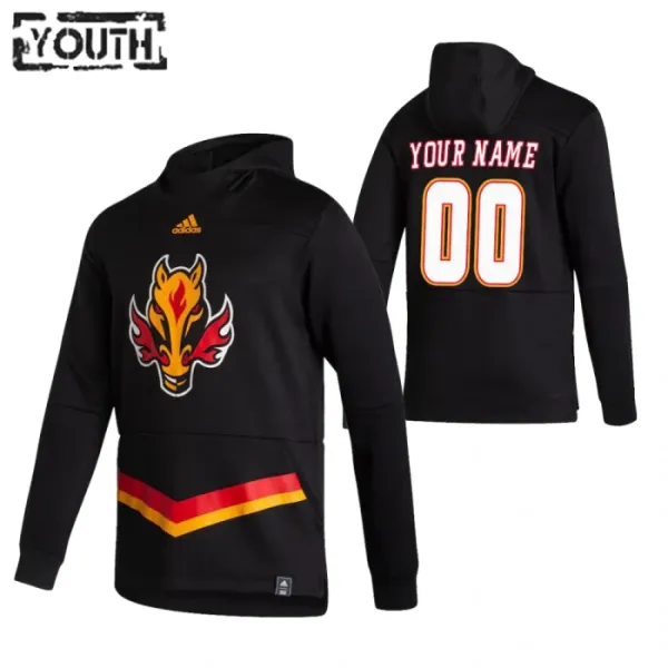 Calgary Flames Lasten Pullover-Huppari Reverse Retro ( Omalla Nimellä ) Calgary Flames Lasten Pullover-Huppari Reverse Retro ( Omalla Nimellä )