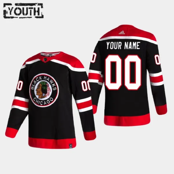 Chicago Blackhawks Lasten Pelipaita Reverse Retro Authentic ( Omalla Nimellä ) Chicago Blackhawks Lasten Pelipaita Reverse Retro Authentic ( Omalla Nimellä )