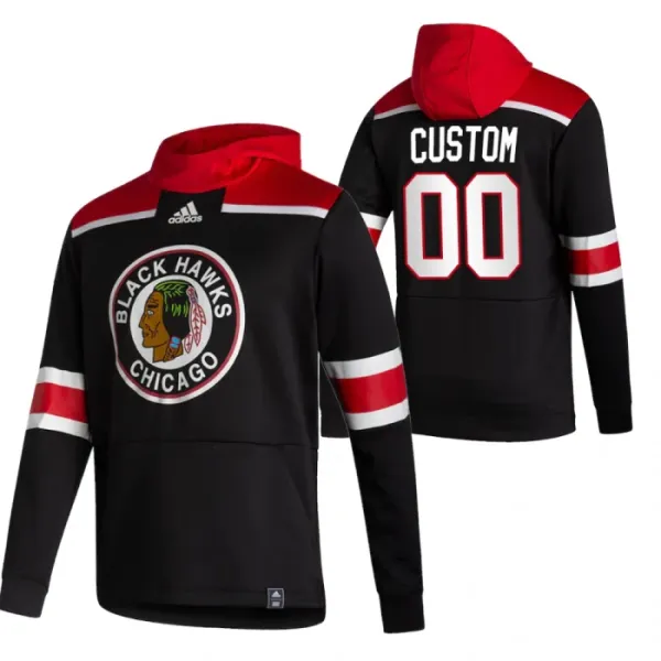 Chicago Blackhawks Pullover-Huppari Reverse Retro ( Omalla Nimellä ) Chicago Blackhawks Pullover-Huppari Reverse Retro ( Omalla Nimellä )