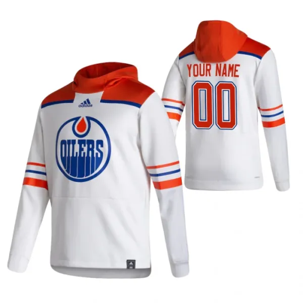 Edmonton Oilers Pullover-Huppari Reverse Retro ( Omalla Nimellä ) Edmonton Oilers Pullover-Huppari Reverse Retro ( Omalla Nimellä )