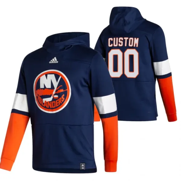 New York Islanders Pullover-Huppari Reverse Retro ( Omalla Nimellä ) New York Islanders Pullover-Huppari Reverse Retro ( Omalla Nimellä )
