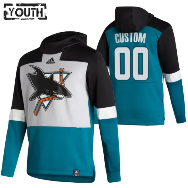 San Jose Sharks Lasten Pullover-Huppari Reverse Retro ( Omalla Nimellä ) San Jose Sharks Lasten Pullover-Huppari Reverse Retro ( Omalla Nimellä )
