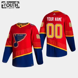 St. Louis Blues Lasten Pelipaita Reverse Retro Authentic ( Omalla Nimellä )