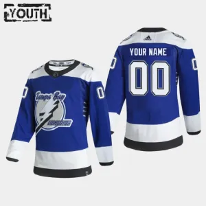 Tampa Bay Lightning Lasten Pelipaita Reverse Retro Authentic ( Omalla Nimellä )
