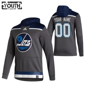 Winnipeg Jets Lasten Pullover-Huppari Reverse Retro ( Omalla Nimellä )