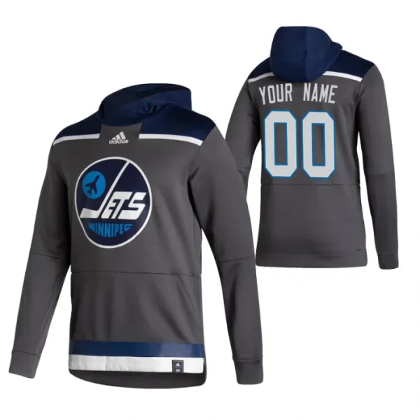 Winnipeg Jets Pullover-Huppari Reverse Retro ( Omalla Nimellä ) Winnipeg Jets Pullover-Huppari Reverse Retro ( Omalla Nimellä )