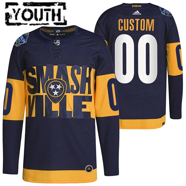Adidas Nashville Predators Lasten Pelipaita 2022 Stadium Series Authentic ( Omalla Nimellä ) Adidas Nashville Predators Lasten Pelipaita 2022 Stadium Series Authentic ( Omalla Nimellä )