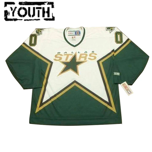Dallas Stars Lasten Pelipaita CCM Throwback Koti Authentic ( Omalla Nimellä ) Dallas Stars Lasten Pelipaita CCM Throwback Koti Authentic ( Omalla Nimellä )