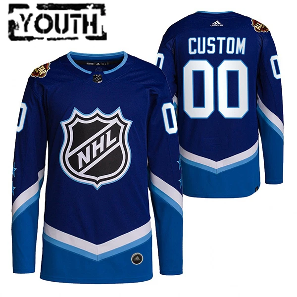 NHL Lasten Pelipaita All Star 2022 Authentic Sininen ( Omalla Nimellä ) NHL Lasten Pelipaita All Star 2022 Authentic Sininen ( Omalla Nimellä )