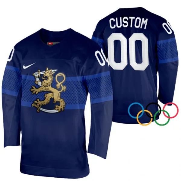 Suomi Pelipaita 2022 Authentic Navy ( Omalla Nimellä )