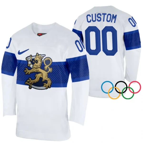 Suomi Pelipaita 2022 Authentic Valkoinen ( Omalla Nimellä )