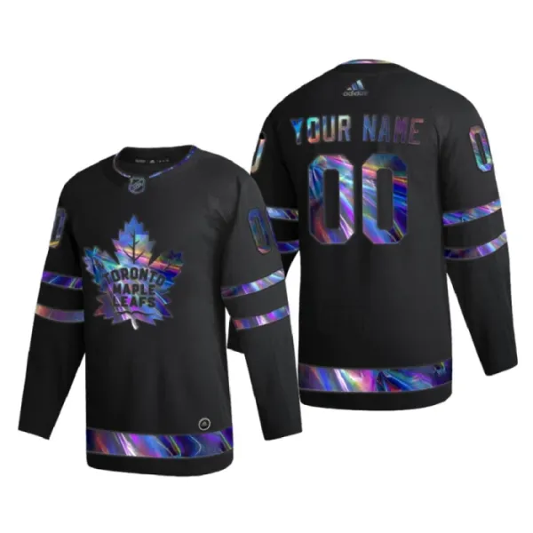 Toronto Maple Leafs Pelipaita Iridescent Holographic Authentic Musta ( Omalla Nimellä ) Toronto Maple Leafs Pelipaita Iridescent Holographic Authentic Musta ( Omalla Nimellä )