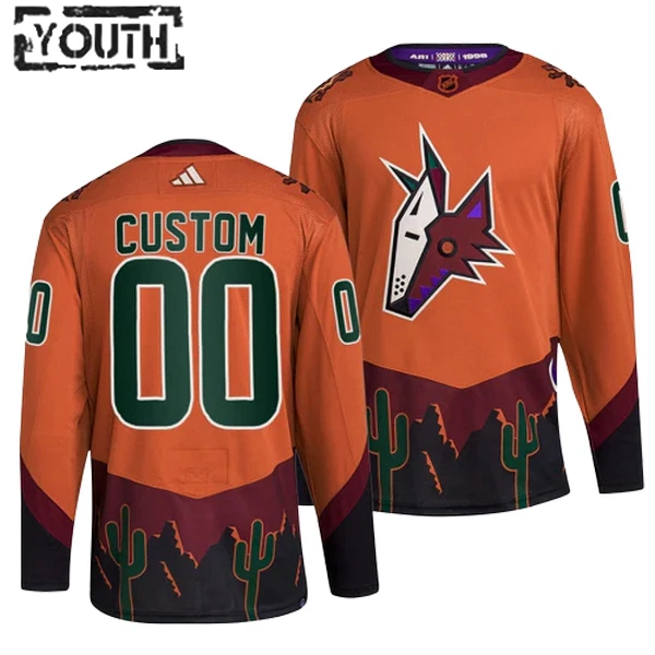 Adidas Arizona Coyotes Lasten Pelipaita 2022-2023 Reverse Retro 2.0 Authentic Oranssi ( Omalla Nimellä ) Adidas Arizona Coyotes Lasten Pelipaita 2022-2023 Reverse Retro 2.0 Authentic Oranssi ( Omalla Nimellä )