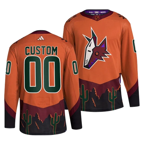 Adidas Arizona Coyotes Pelipaita 2022-2023 Reverse Retro 2.0 Authentic Oranssi ( Omalla Nimellä ) Adidas Arizona Coyotes Pelipaita 2022-2023 Reverse Retro 2.0 Authentic Oranssi ( Omalla Nimellä )