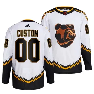 Adidas Boston Bruins Pelipaita 2022-2023 Reverse Retro 2.0 Authentic Valkoinen ( Omalla Nimellä )