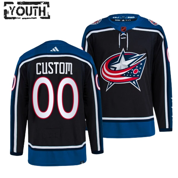 Adidas Columbus Blue Jackets Lasten Pelipaita 2022-2023 Reverse Retro 2.0 Authentic Musta ( Omalla Nimellä ) Adidas Columbus Blue Jackets Lasten Pelipaita 2022-2023 Reverse Retro 2.0 Authentic Musta ( Omalla Nimellä )