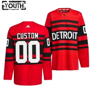 Adidas Detroit Red Wings Lasten Pelipaita 2022-2023 Reverse Retro 2.0 Authentic Punainen ( Omalla Nimellä )