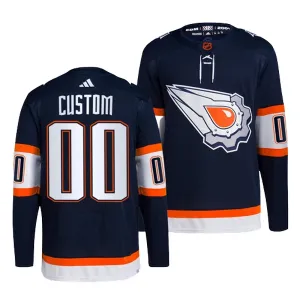 Adidas Edmonton Oilers Pelipaita 2022-2023 Reverse Retro 2.0 Authentic Navy ( Omalla Nimellä )