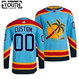 Adidas Florida Panthers Lasten Pelipaita 2022-2023 Reverse Retro 2.0 Authentic Sininen ( Omalla Nimellä )