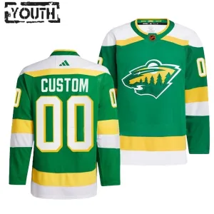 Adidas Minnesota Wild Lasten Pelipaita 2022-2023 Reverse Retro 2.0 Authentic Vihreä ( Omalla Nimellä ) Adidas Minnesota Wild Lasten Pelipaita 2022-2023 Reverse Retro 2.0 Authentic Vihreä ( Omalla Nimellä )