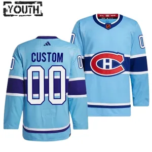 Adidas Montreal Canadiens Lasten Pelipaita 2022-2023 Reverse Retro 2.0 Authentic Sininen ( Omalla Nimellä )