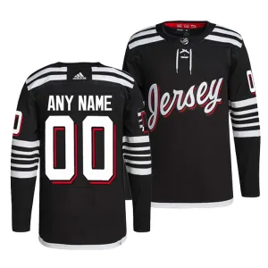 Adidas New Jersey Devils Pelipaita Kolmos Authentic Musta ( Omalla Nimellä )