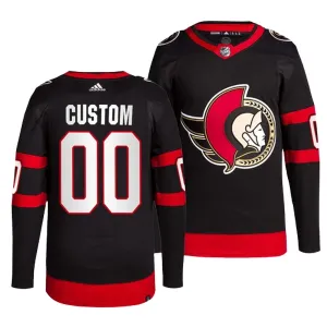 Adidas Ottawa Senators Pelipaita Authentic Musta ( Omalla Nimellä )