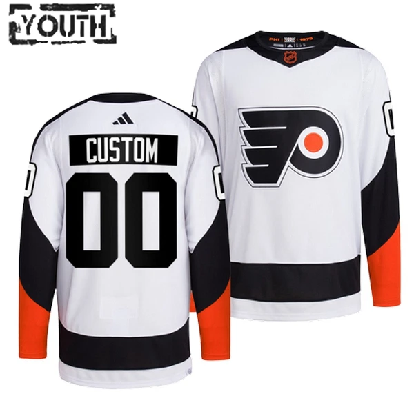Adidas Philadelphia Flyers Lasten Pelipaita 2022-2023 Reverse Retro 2.0 Authentic Valkoinen ( Omalla Nimellä ) Adidas Philadelphia Flyers Lasten Pelipaita 2022-2023 Reverse Retro 2.0 Authentic Valkoinen ( Omalla Nimellä )
