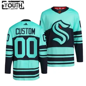 Adidas Seattle Kraken Lasten Pelipaita 2022-2023 Reverse Retro 2.0 Authentic Jäänsininen ( Omalla Nimellä )