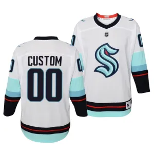 Adidas Seattle Kraken Pelipaita Authentic Valkoinen ( Omalla Nimellä )